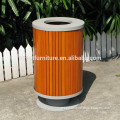 Malaysia camphor solid wood street dustbin outdoor trash bin